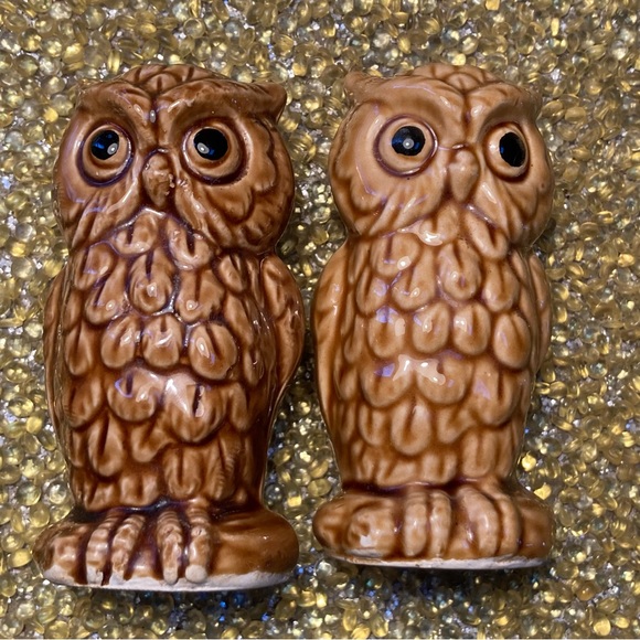 Vintage Owl Salt & Pepper Shakers - Picture 1 of 12